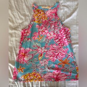 Lilly Pulitzer floral sleeveless top, size medium